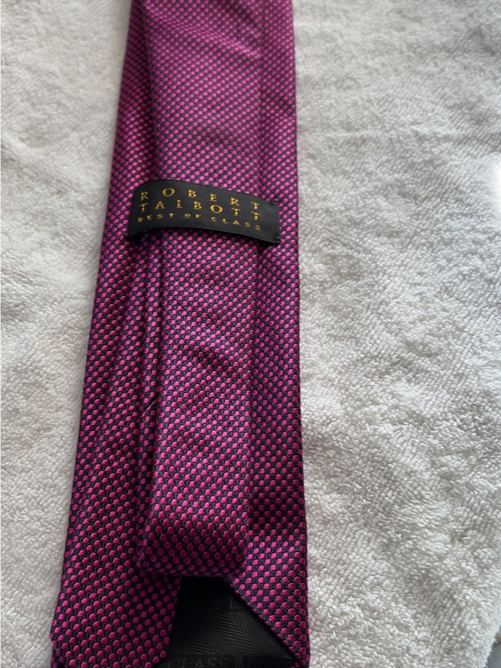 Robert Talbott Men's Magenta Textured Silk Tie